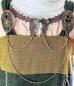 Preview: Birka Gleicharmfibel aus Bronze von Belanas Schatzkiste mit Fibelketten am Wikingerkleid